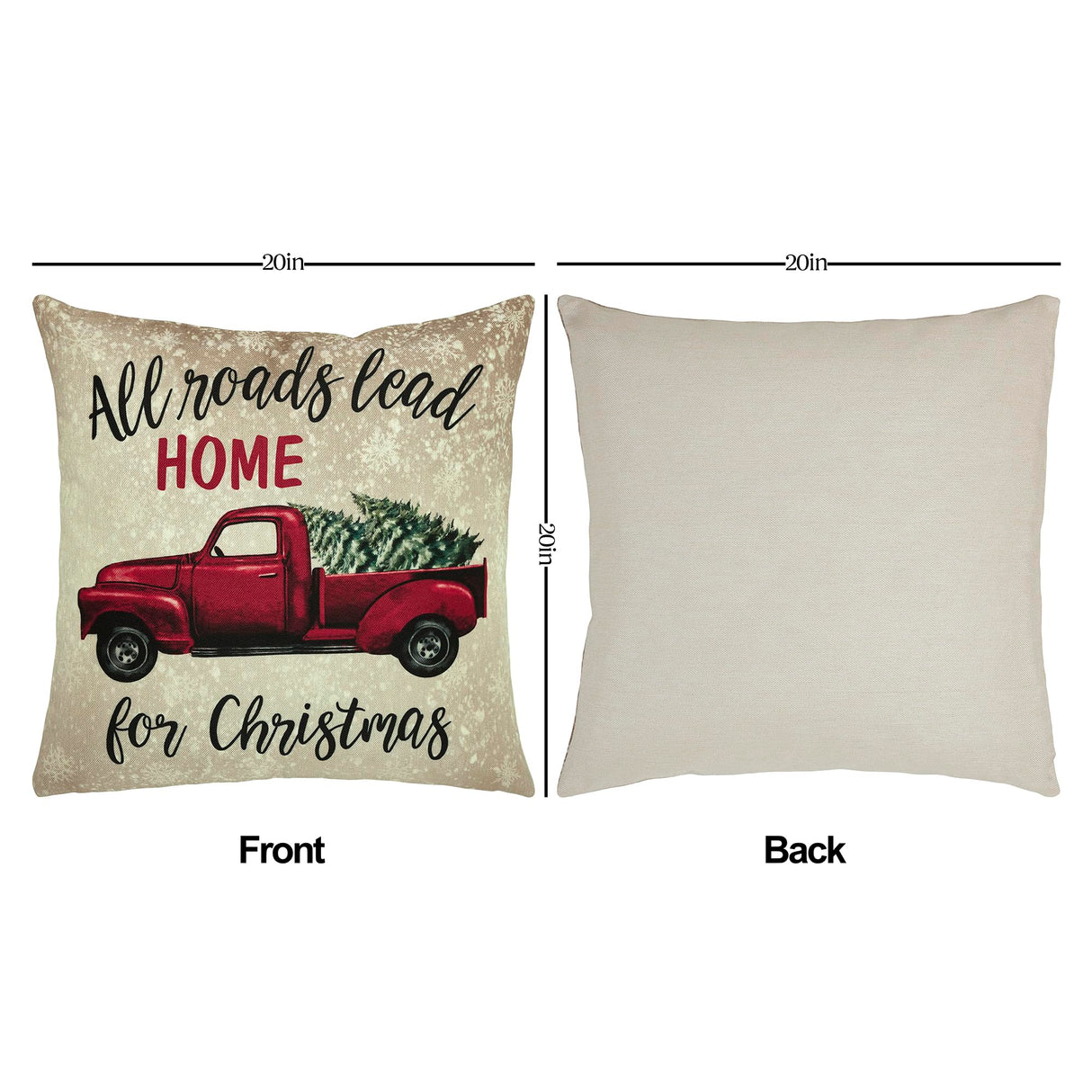 Christmas Farm Pillow Cover Set of 2 20Lx20W