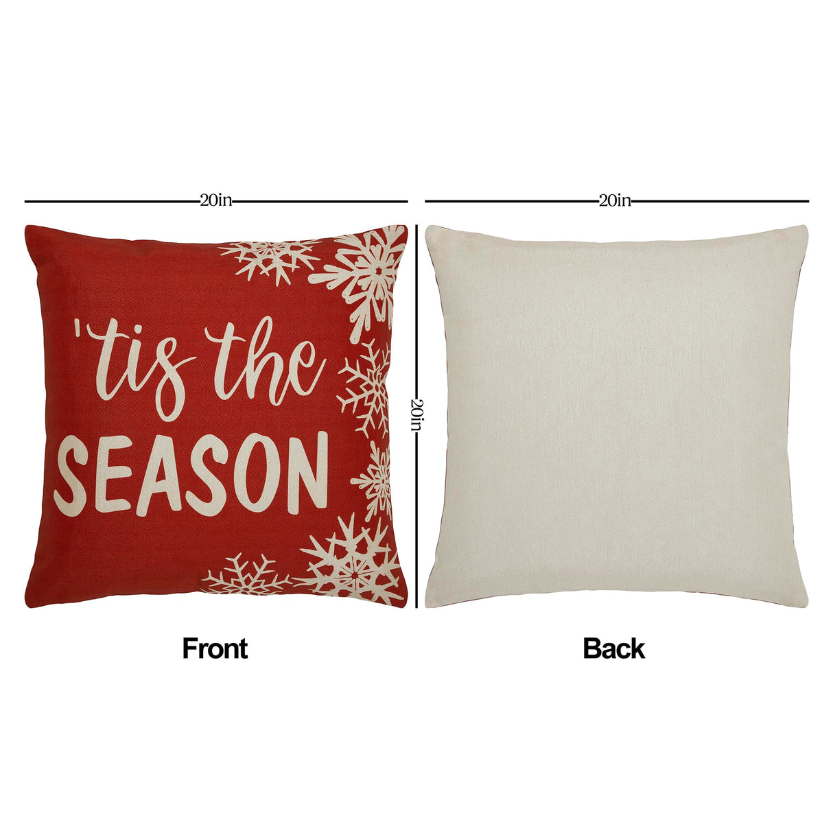 Merry Christmas Pillow Cover Set of 2 20Lx20W