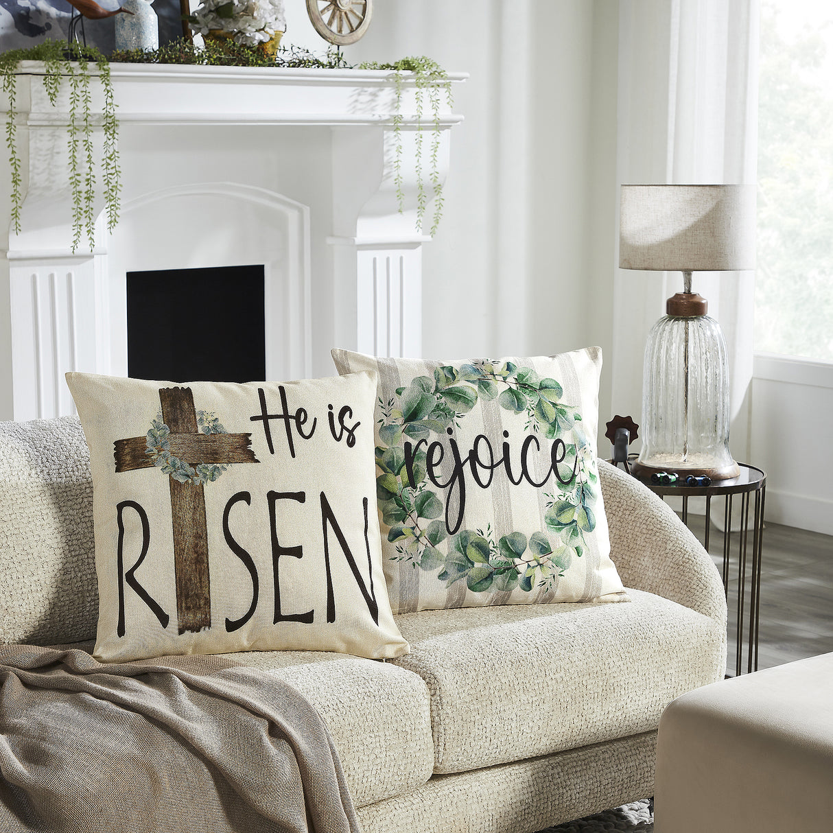 Rejoice Pillow Cover Set of 2 20Lx20W