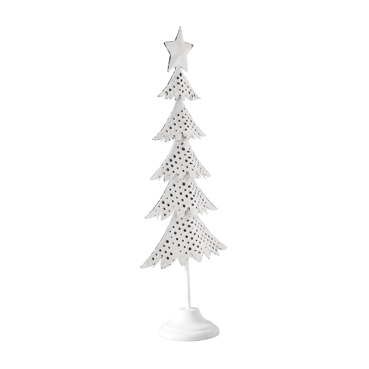 Christmas Tree Antique White Metal Figurine 18x8x3.5