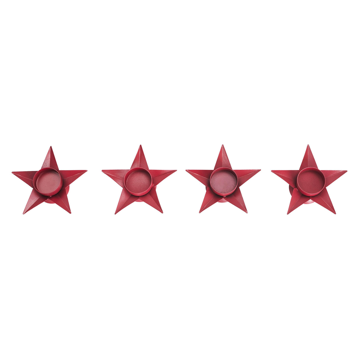 Metal Tealight Holder Star Set of 4