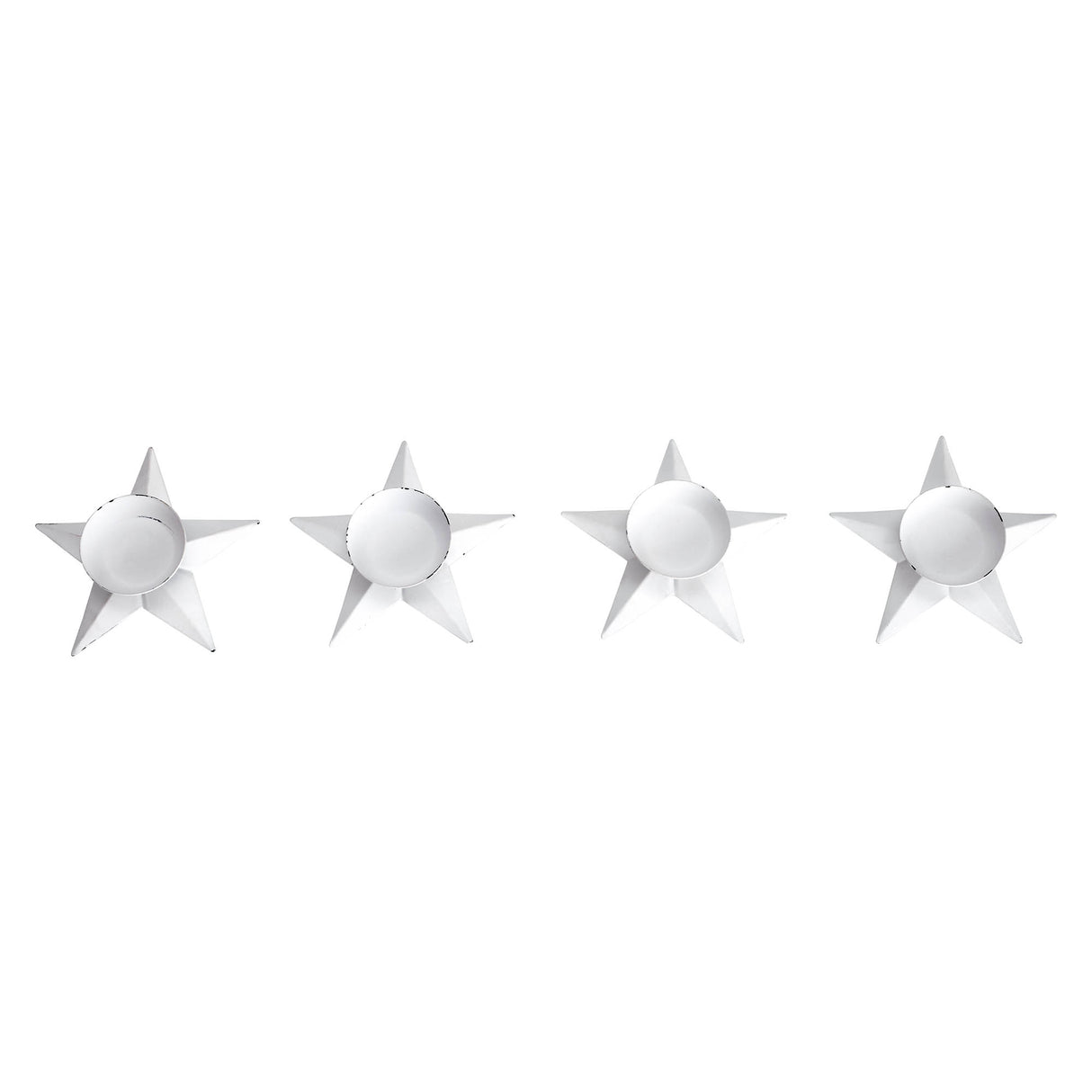 Metal Tealight Holder Star Set of 4