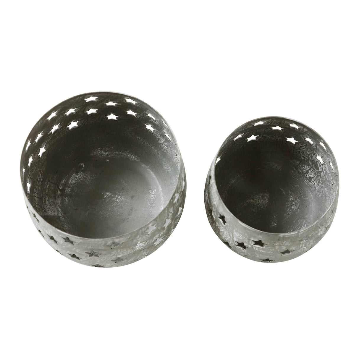 Metal Votive Candle Holder Stars Set of 2