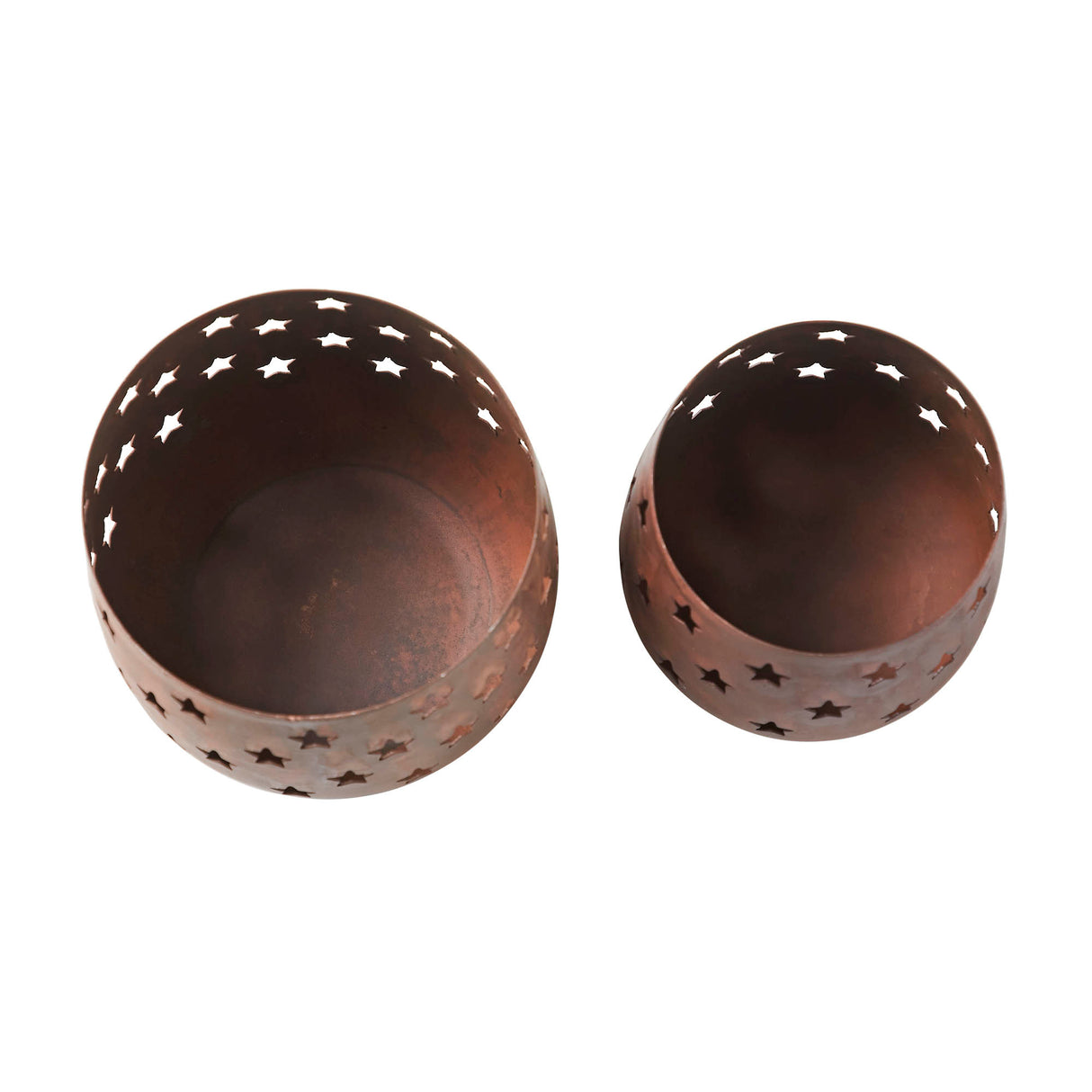 Metal Votive Candle Holder Stars Set of 2
