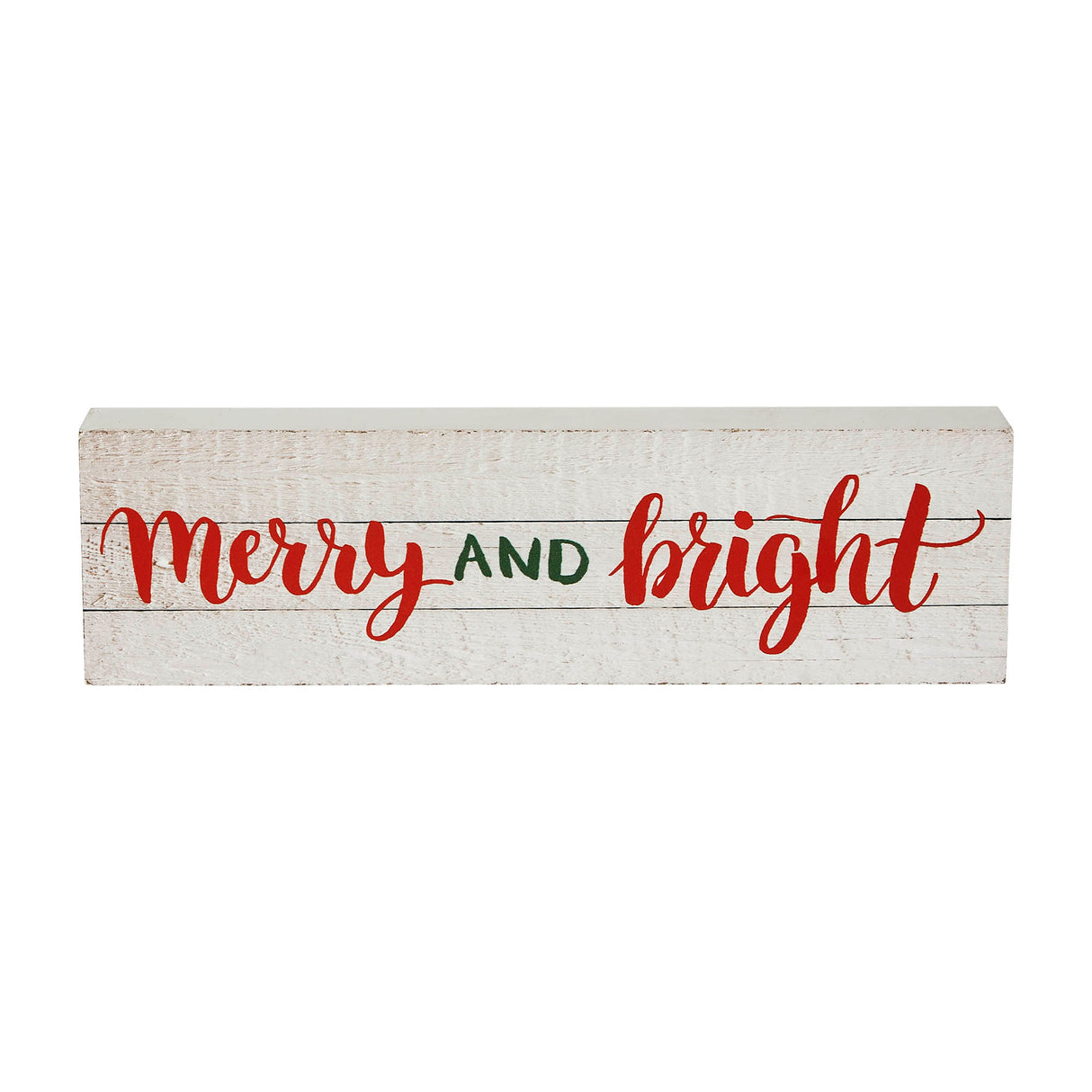 Merry and Bright Block Sign 3x10