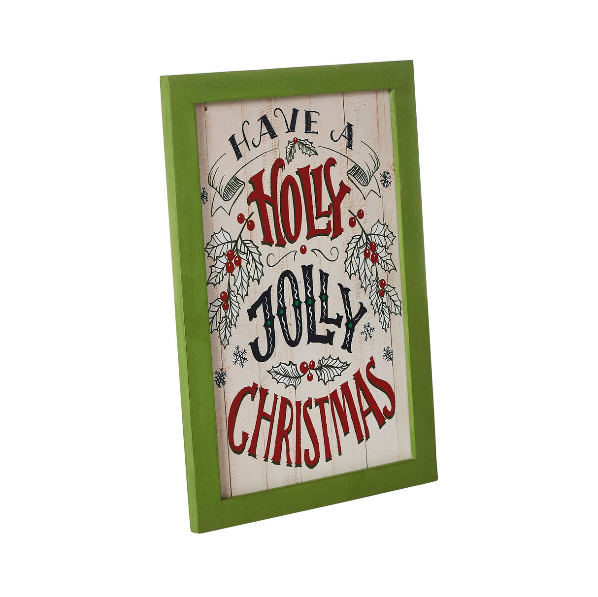 Have A Holly Jolly Christmas Framed Wall Hanging Sign 12x8