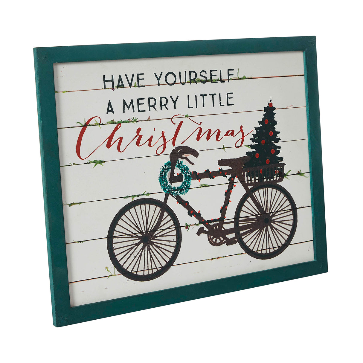 Have Yourself A Merry Little Christmas Bicycle Wall Hanging Sign 13x16