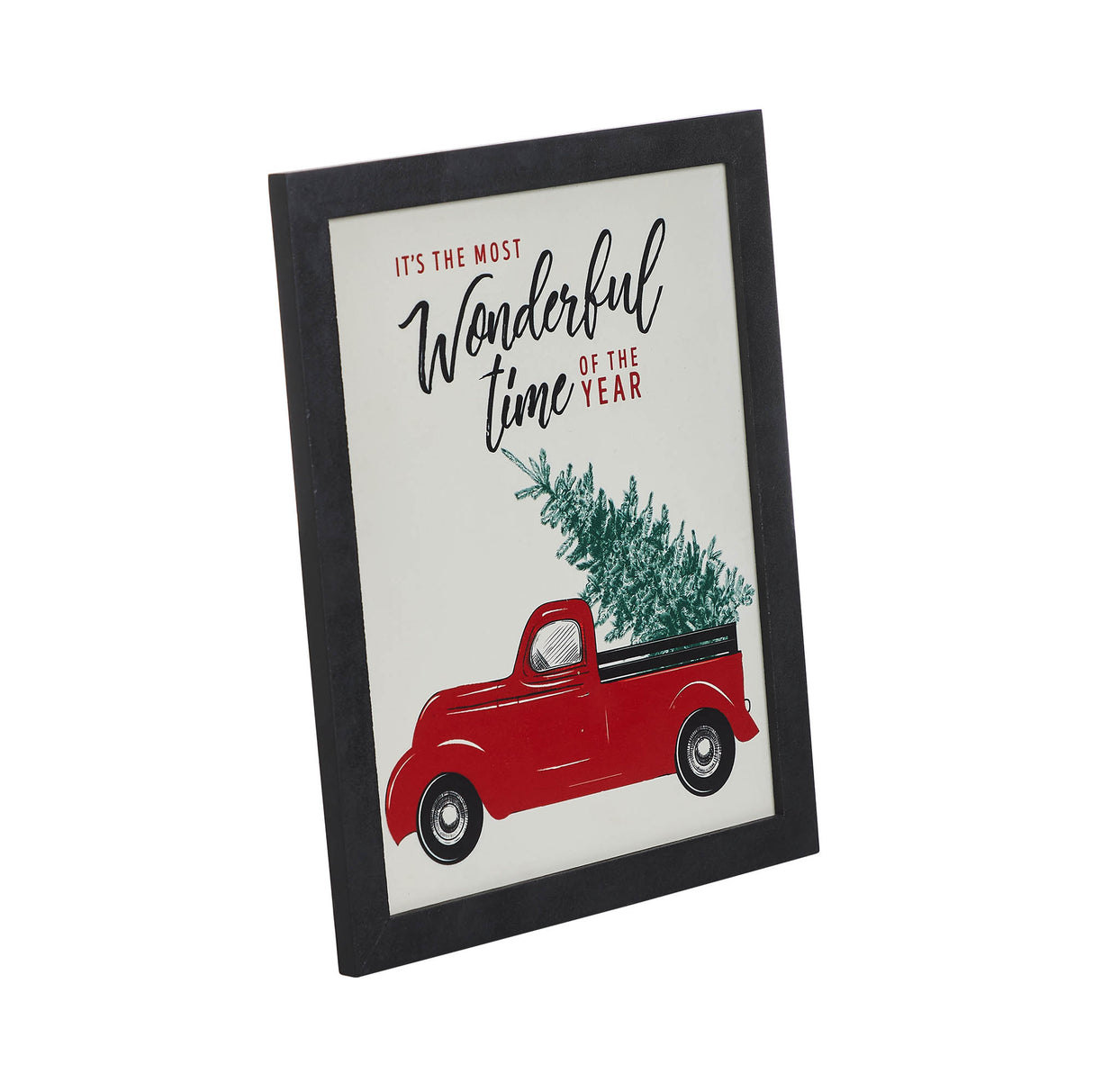 It's The Most Wonderful Time Truck Framed Wall Hanging Sign 12x10