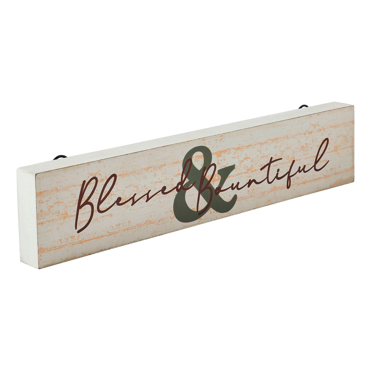 Blessed & Bountiful Cream Base MDF Sign 3x14