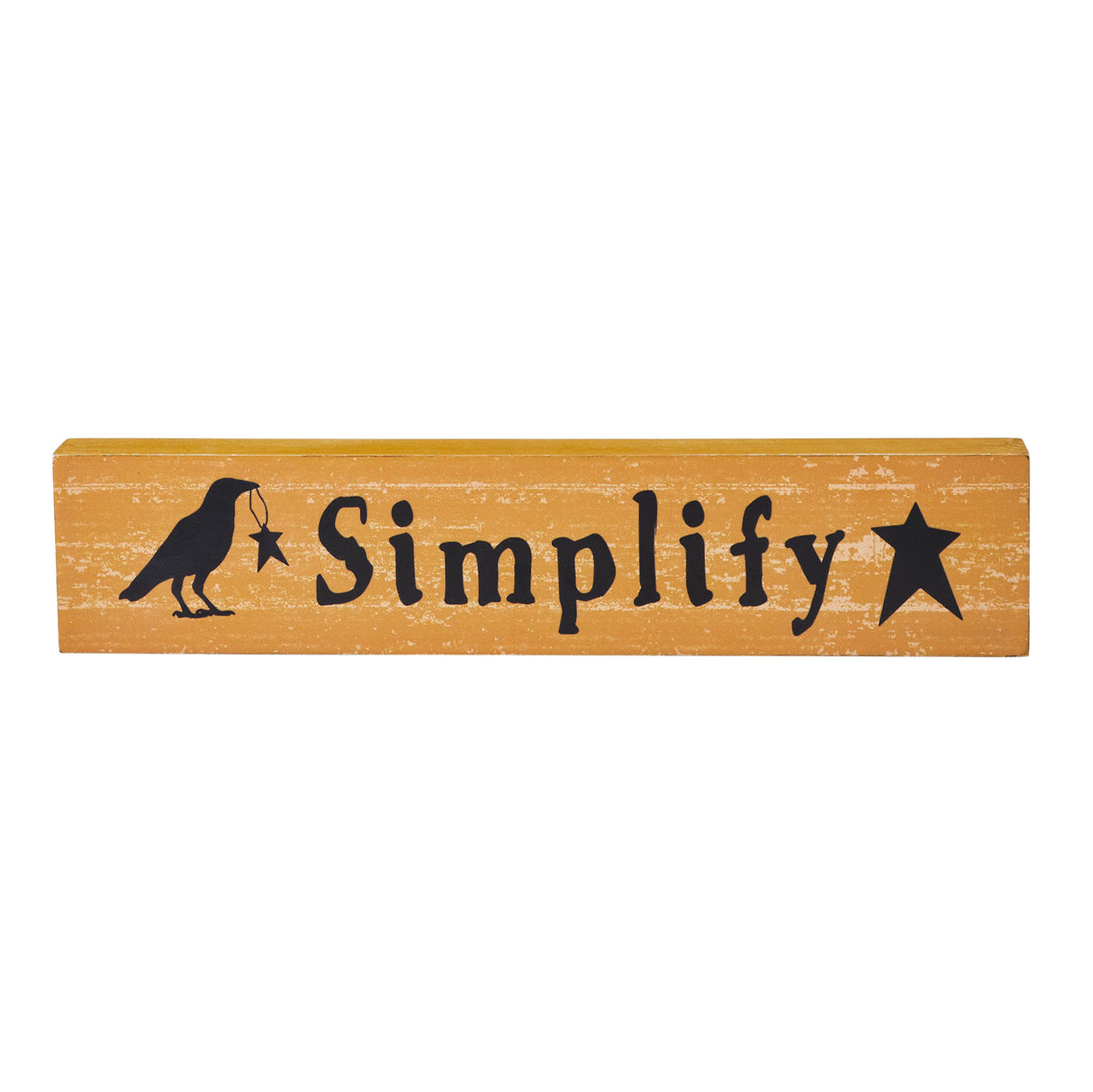Simplify Prim Stars w/ Raven Mustard Base MDF Sign 2.75x13