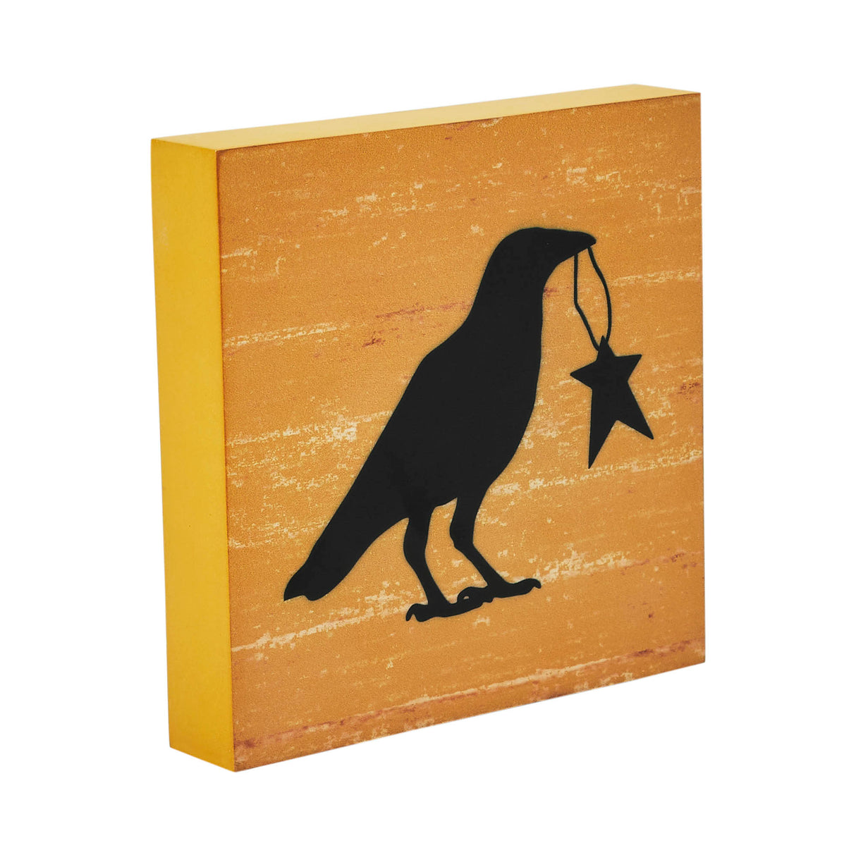 Prim Star Raven Mustard Base MDF Sign 5x5