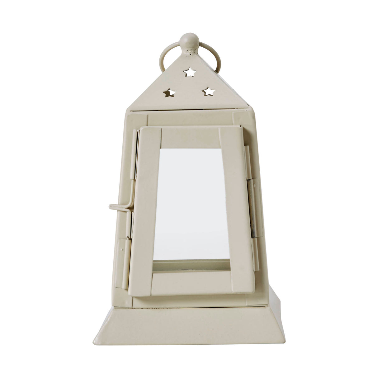 Metal Lantern Antique White Tealight Holder 7x4.5x4.5