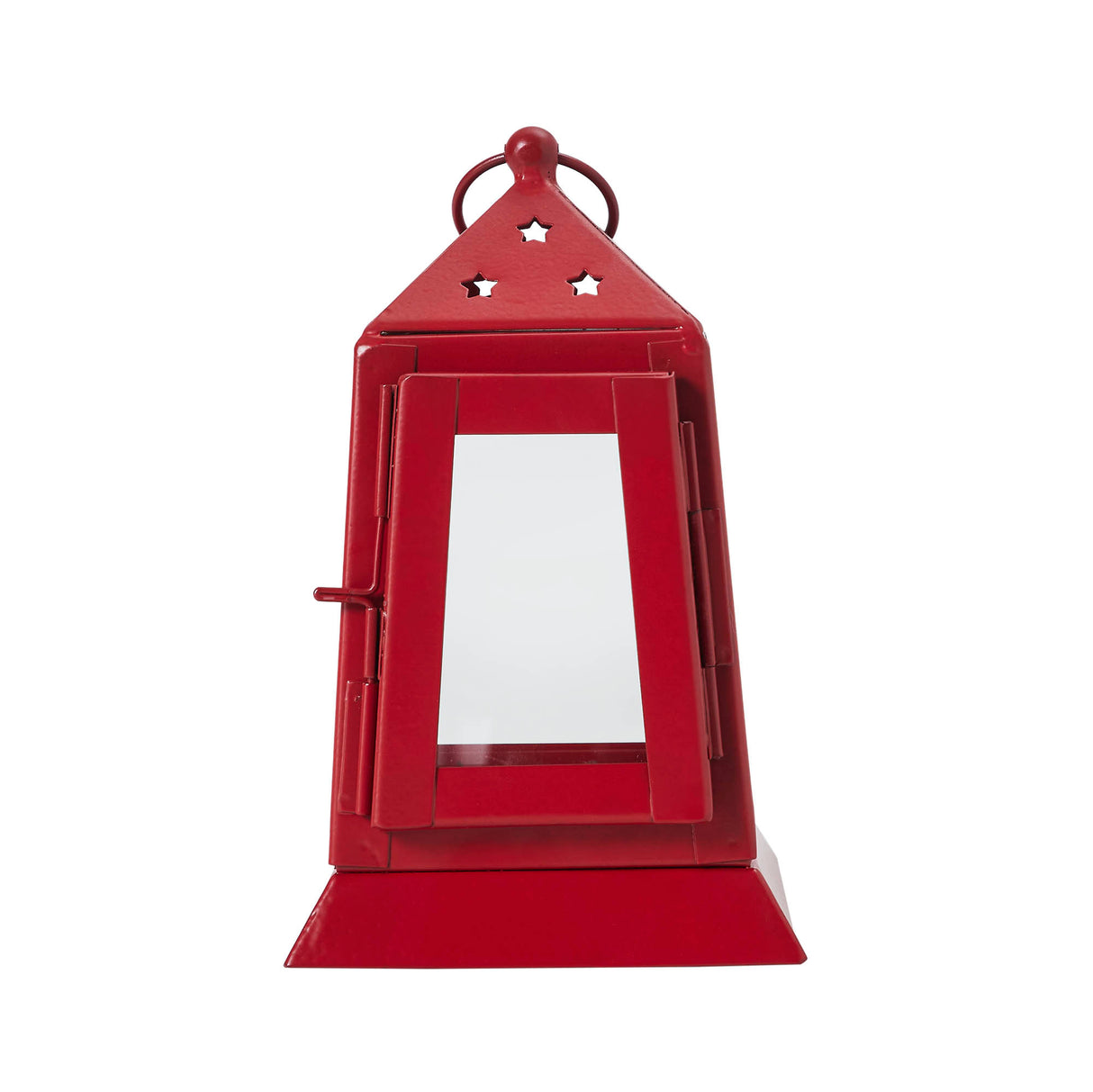 Metal Lantern Barn Red Tealight Holder 7x4.5x4.5
