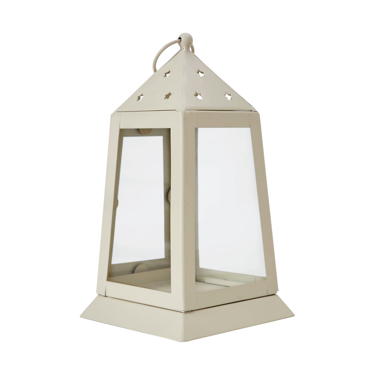 Metal Lantern Antique White Tealight Holder 9x5x5