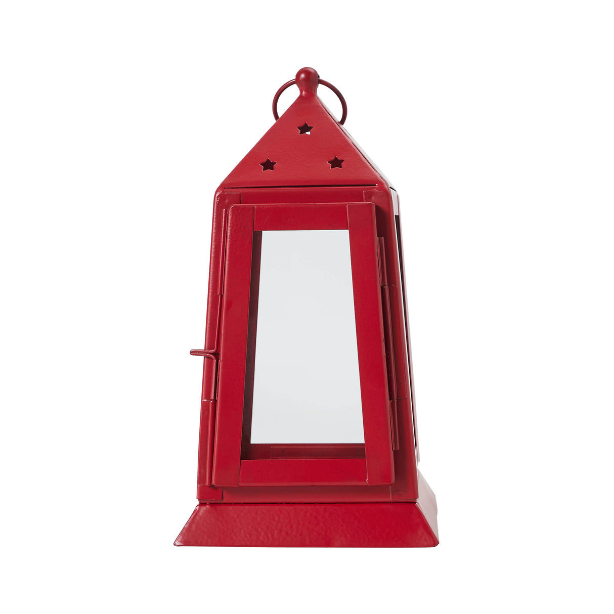 Metal Lantern Barn Red Tealight Holder 9x5x5