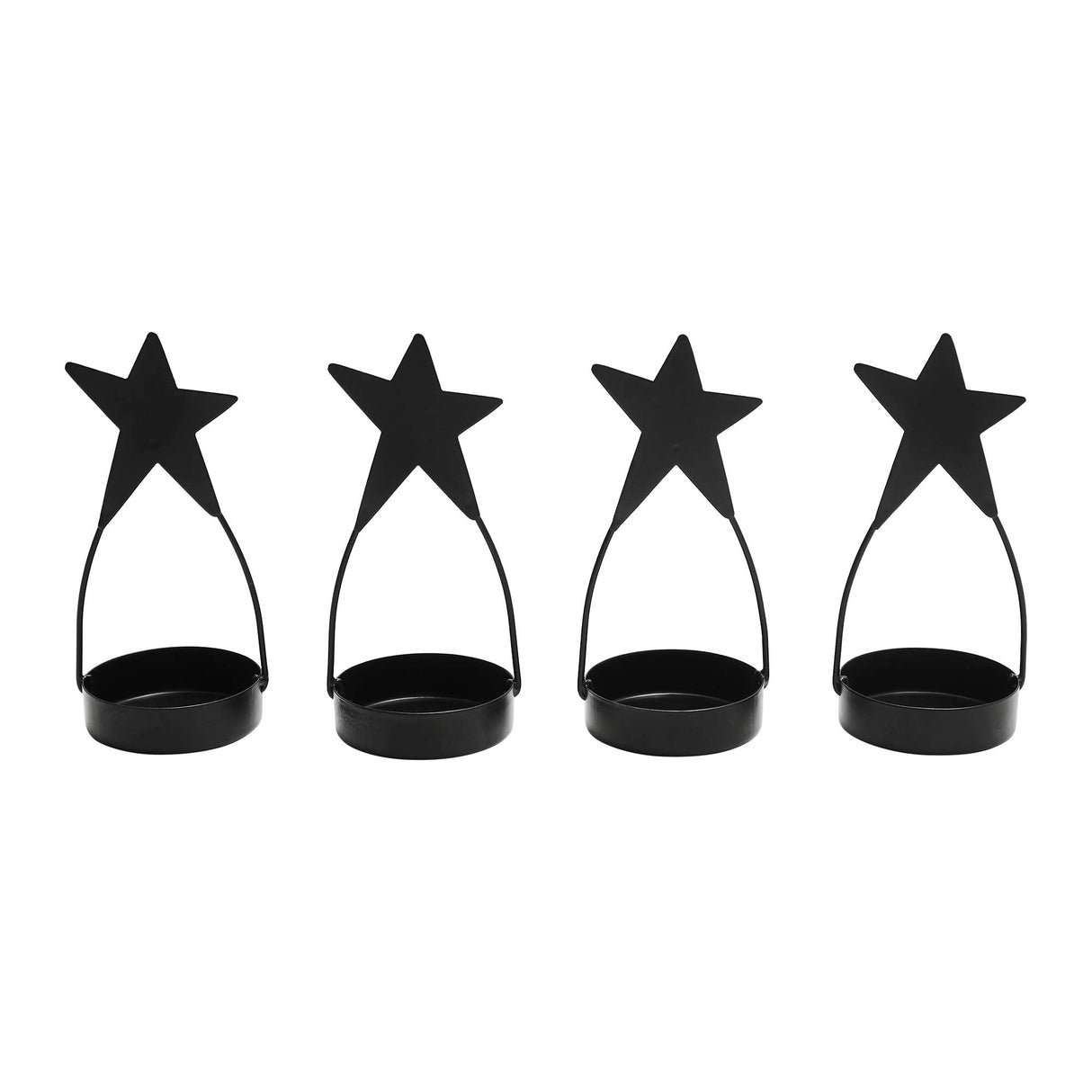 Metal Star Tealight Holder Set of 4