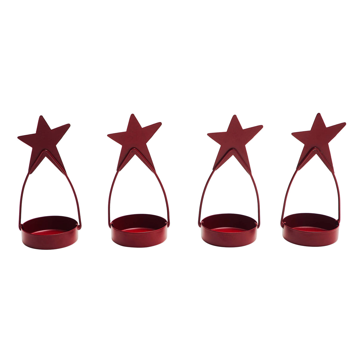 Metal Star Tealight Holder Set of 4