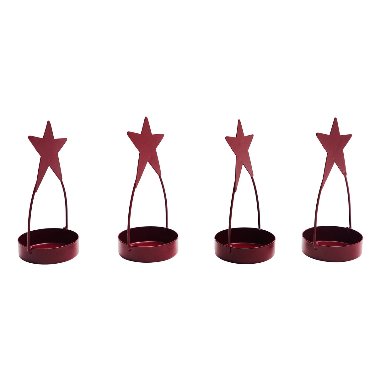 Metal Star Tealight Holder Set of 4