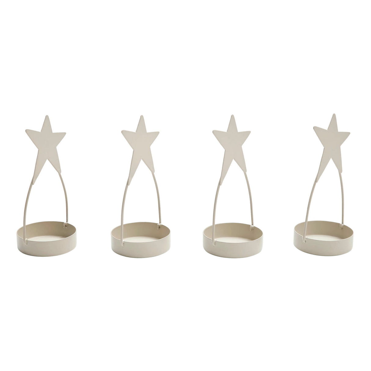 Metal Star Tealight Holder Set of 4