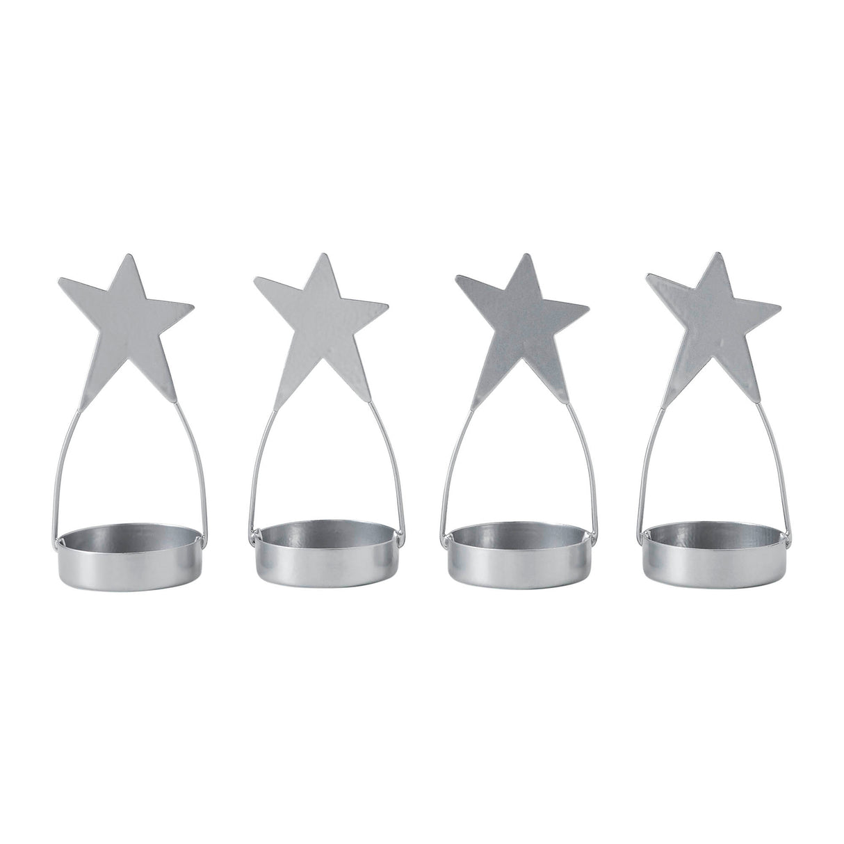 Metal Star Tealight Holder Set of 4