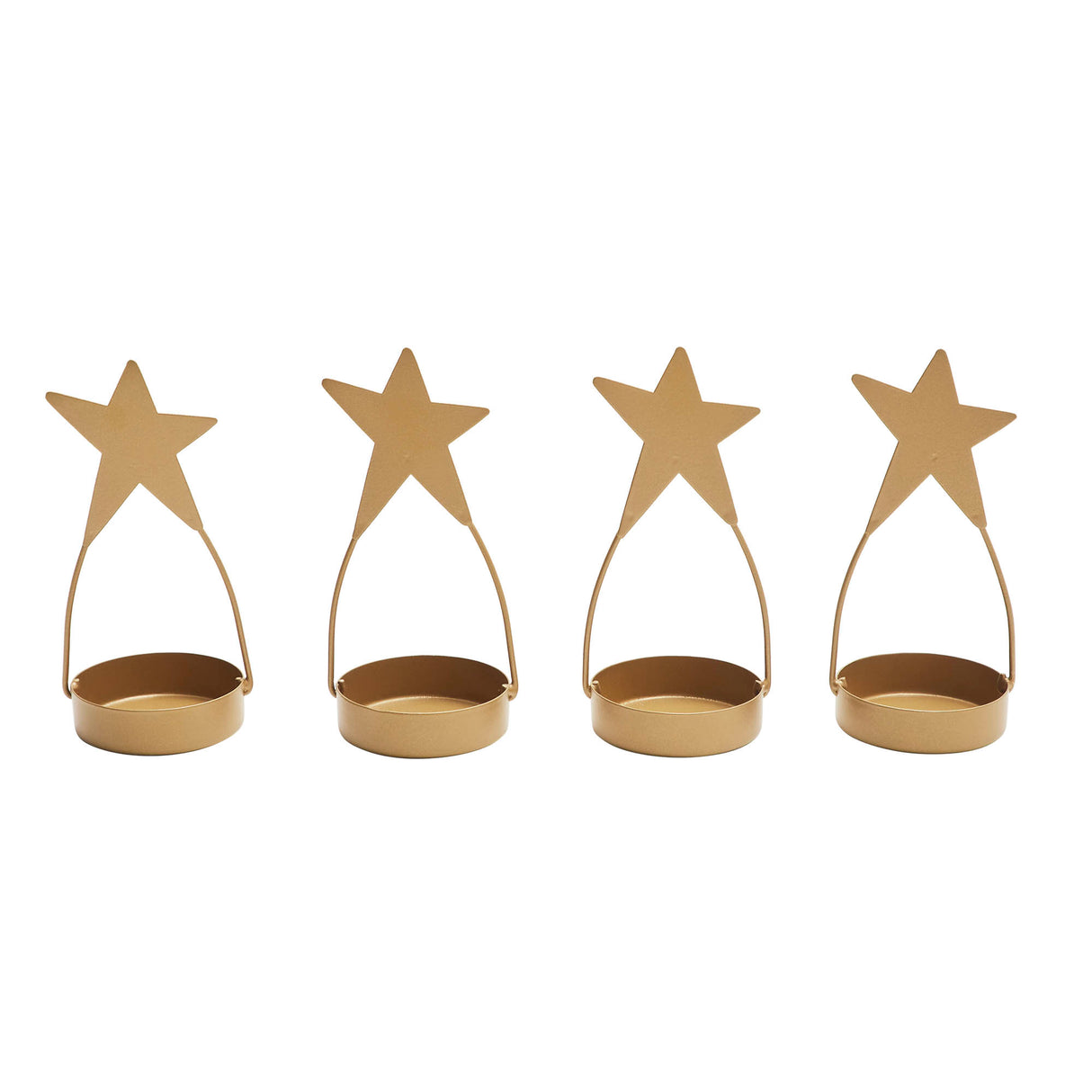 Metal Star Tealight Holder Set of 4