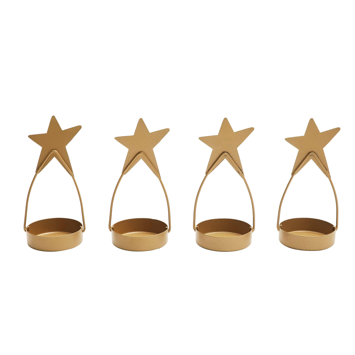 Metal Star Tealight Holder Set of 4