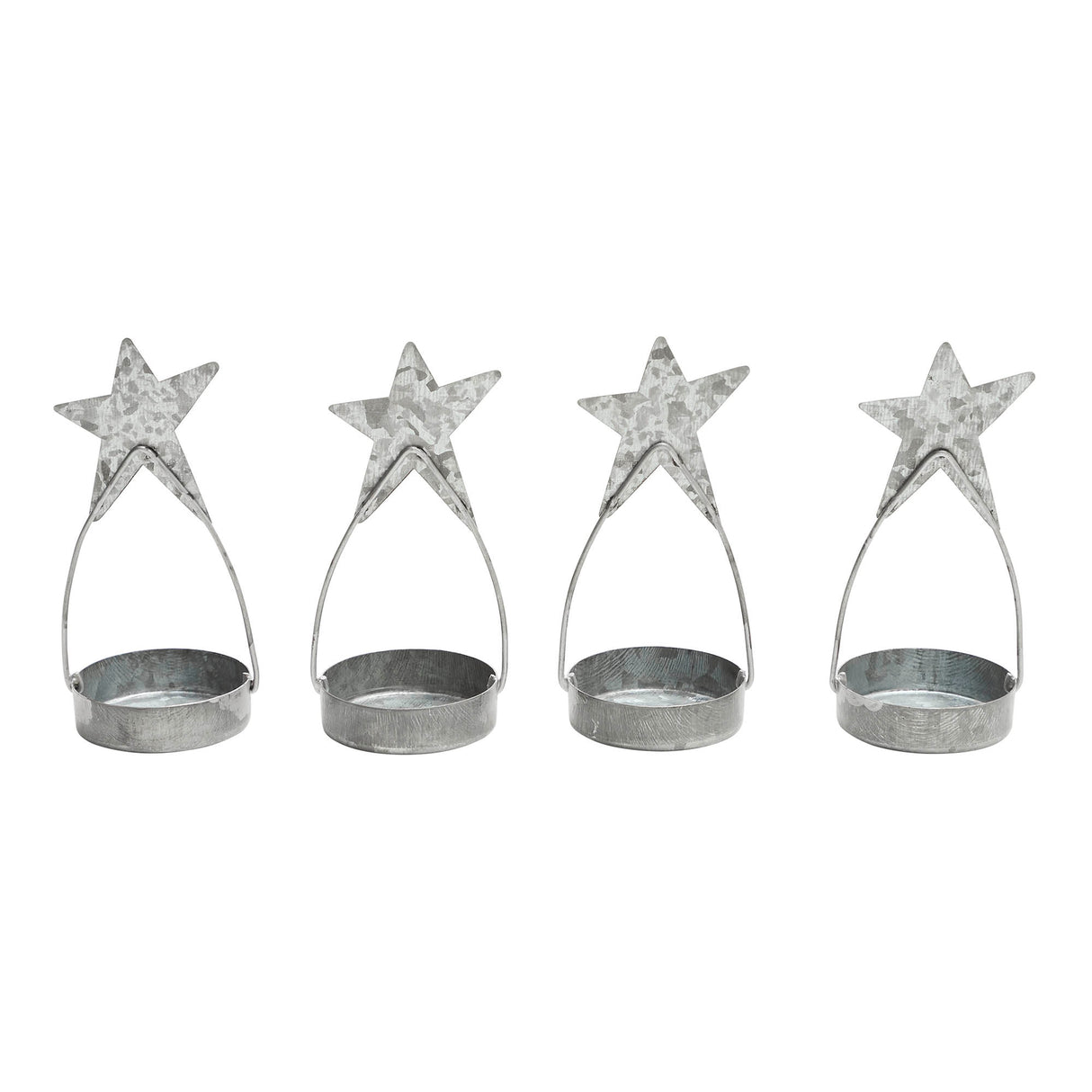 Metal Star Tealight Holder Set of 4