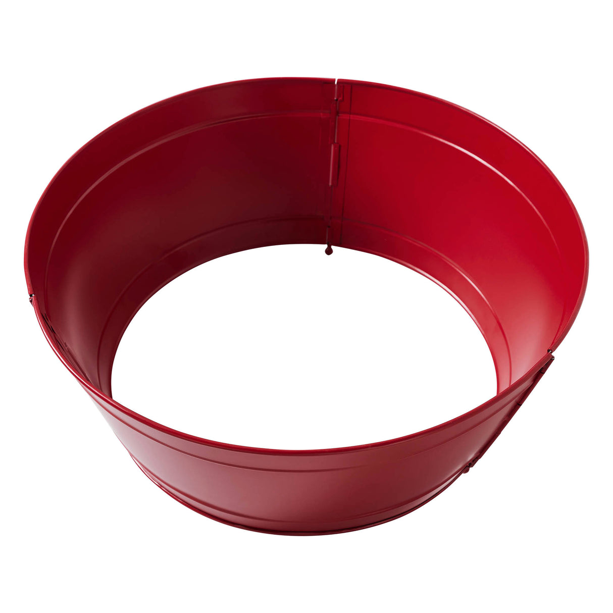 Christmas Tree Collar Metal Barn Red 8x20x20