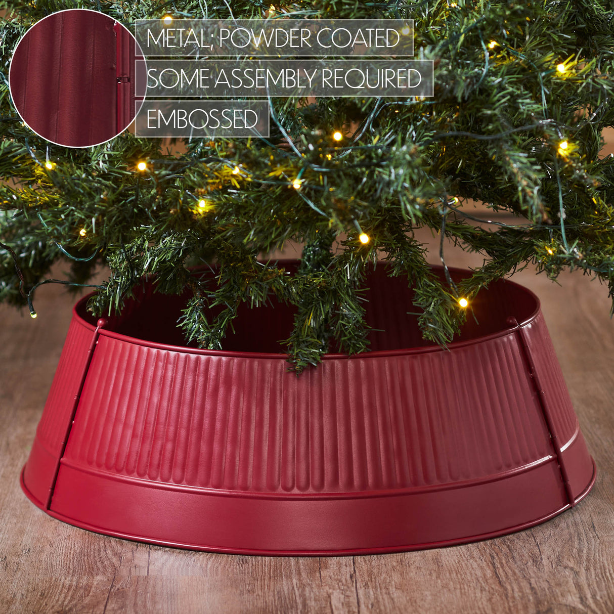 Metal Tree Collar Burgundy 7.5x24x24