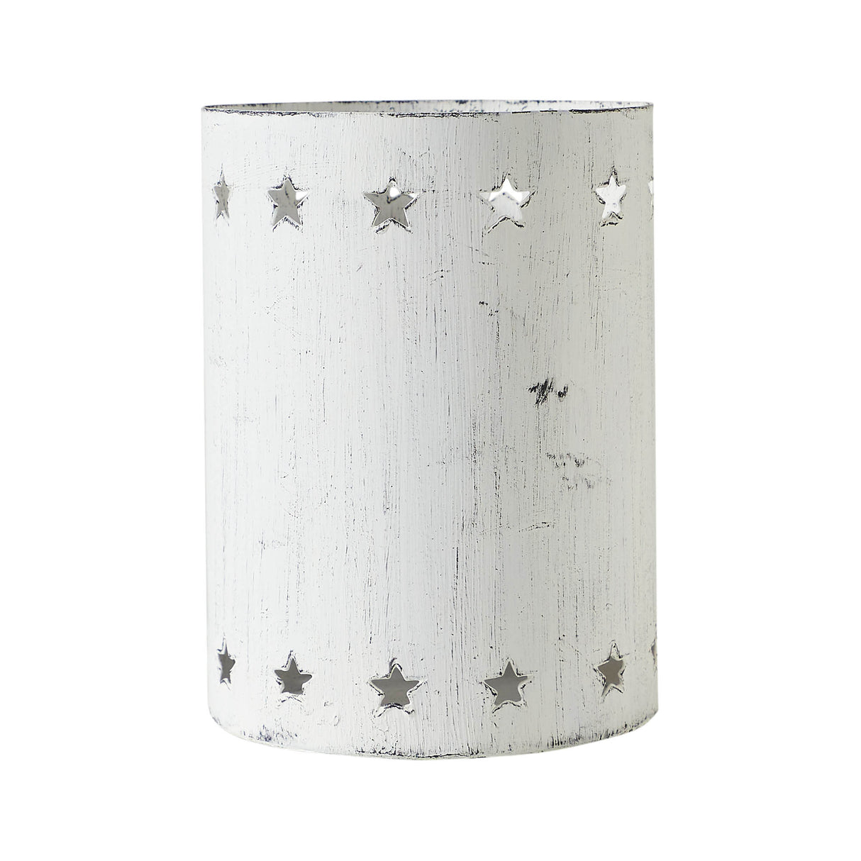 Metal Votive Candle Holder Stars White