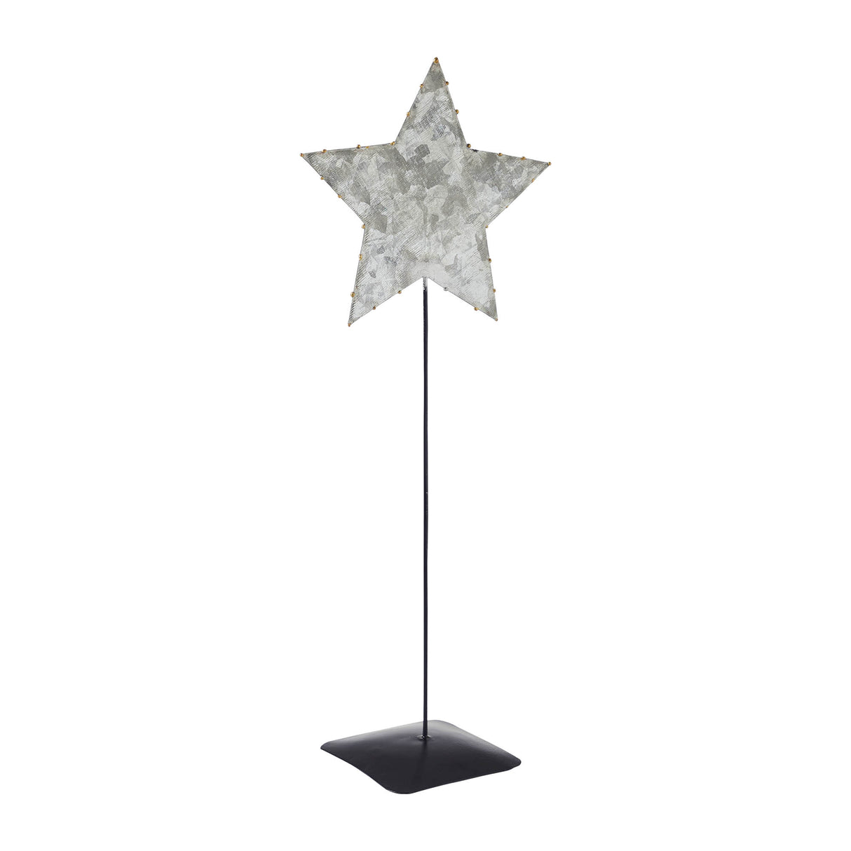 Decorative Galvanized Metal Star With Base 16x6x3