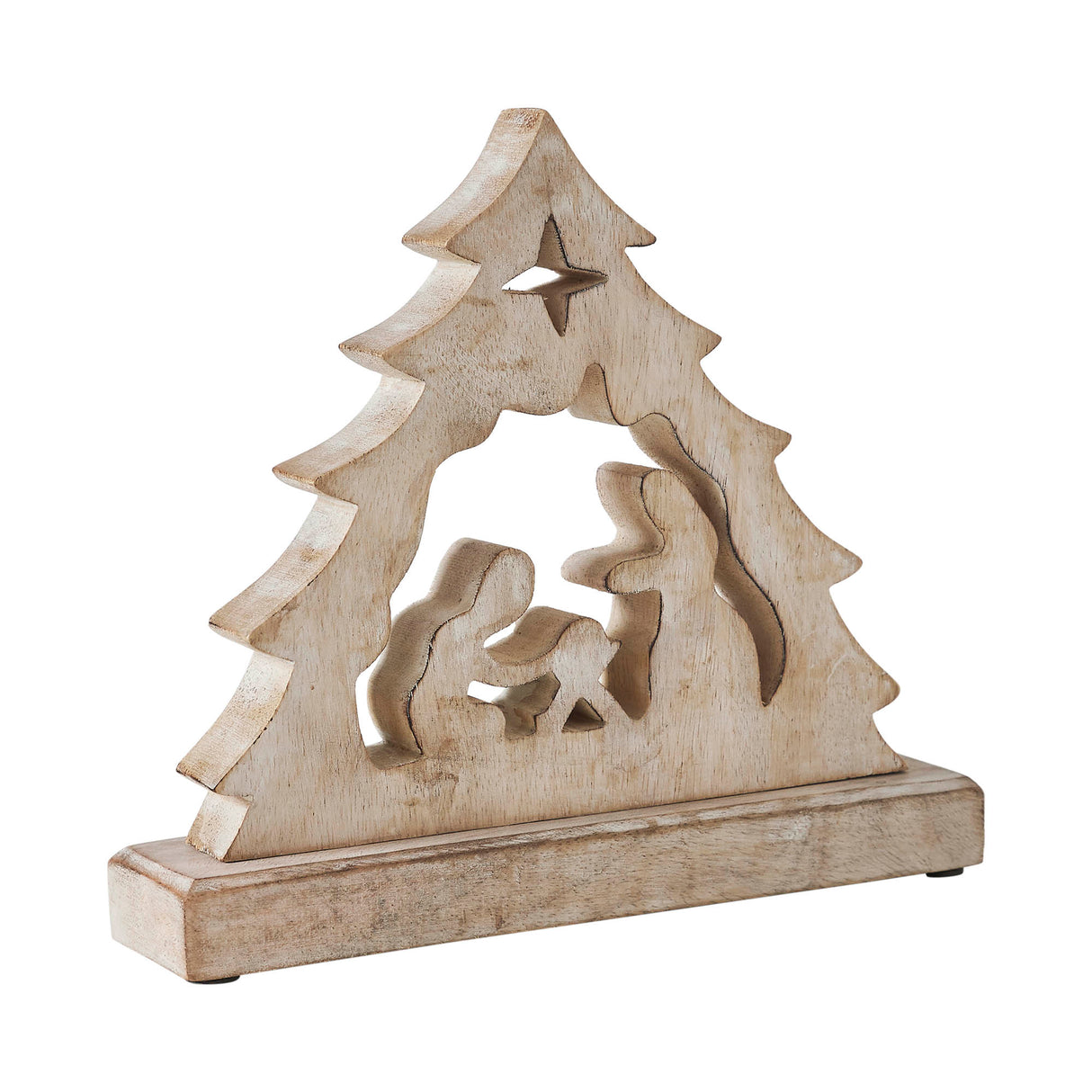 Manger Nativity Scene Wooden Figurine 8x7x2