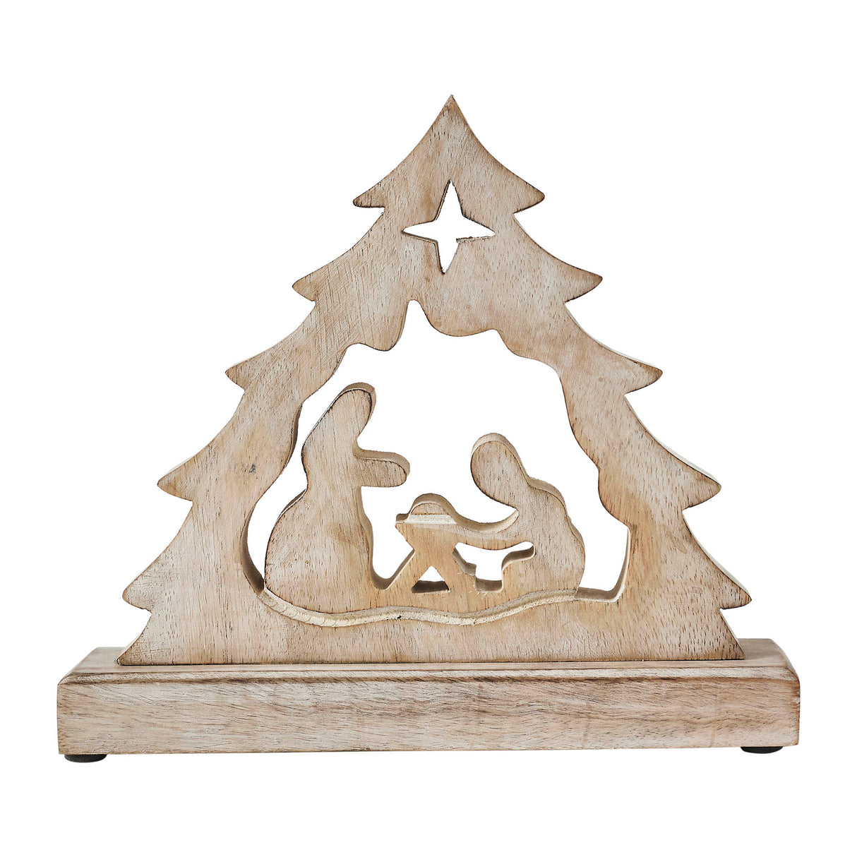 Manger Nativity Scene Wooden Figurine 8x7x2
