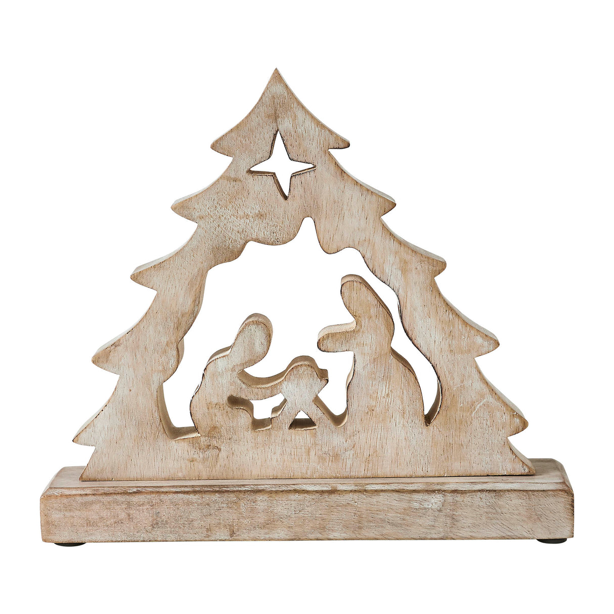 Manger Nativity Scene Wooden Figurine 8x7x2