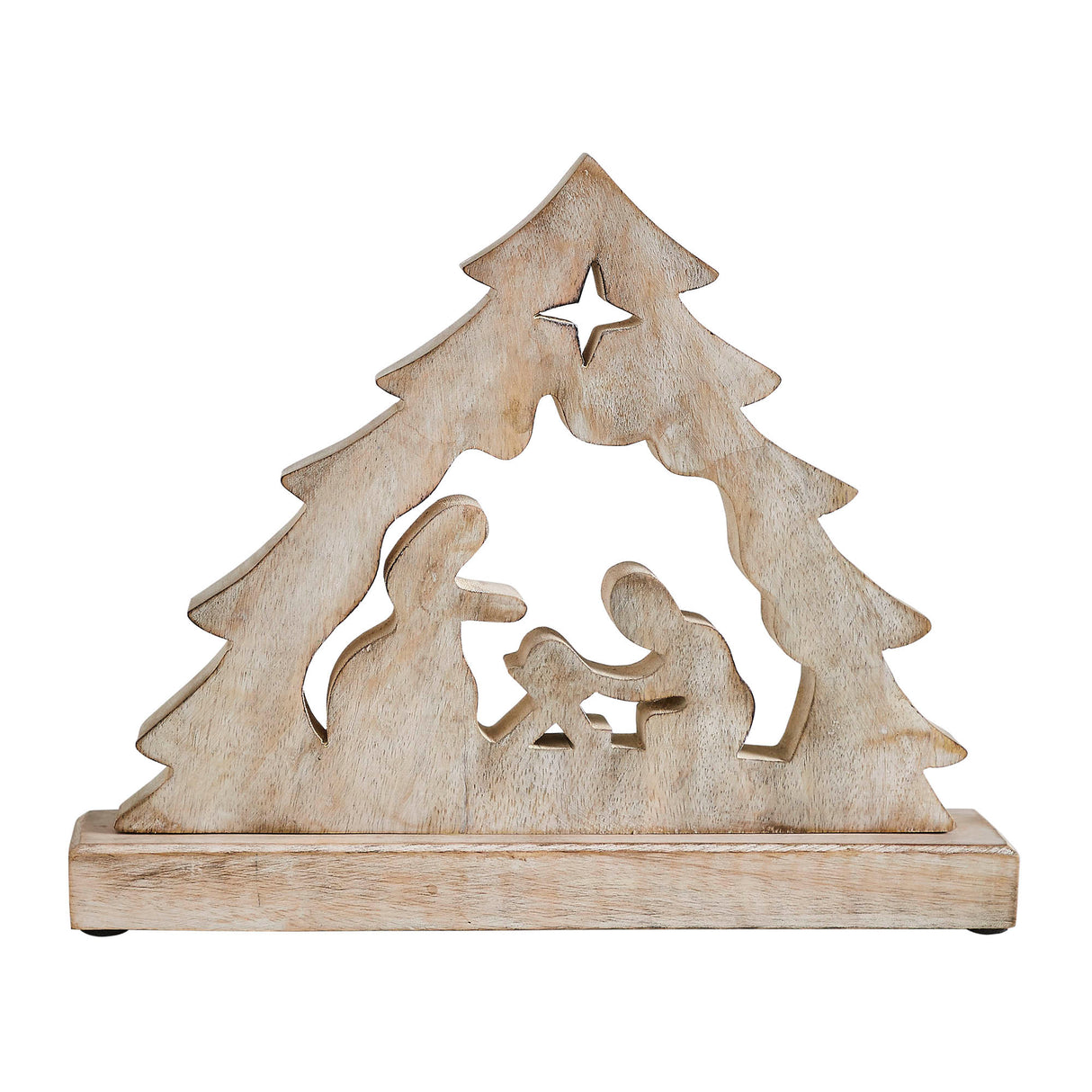 Manger Nativity Scene Wooden Figurine 11x9x2