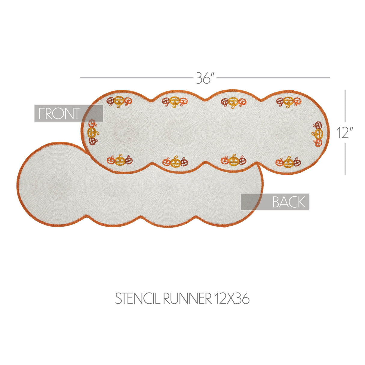 Country Halloween Stencil Runner