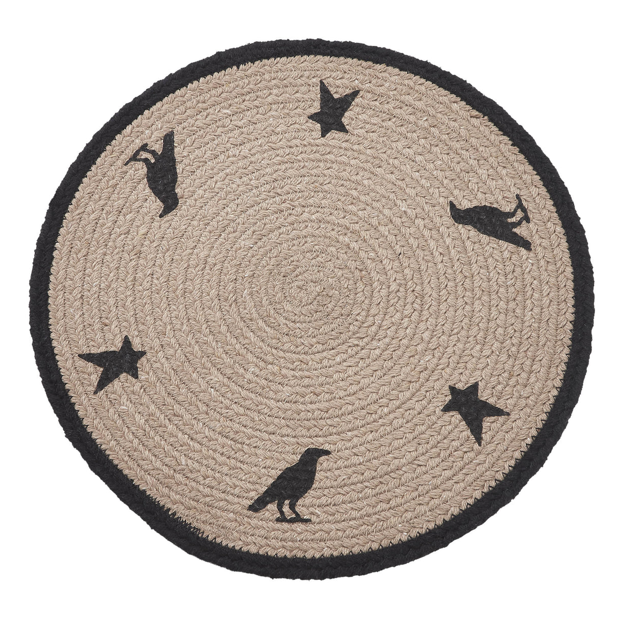 Braided Cotton Raven Harvest Stencil Trivet 12, Set of 3
