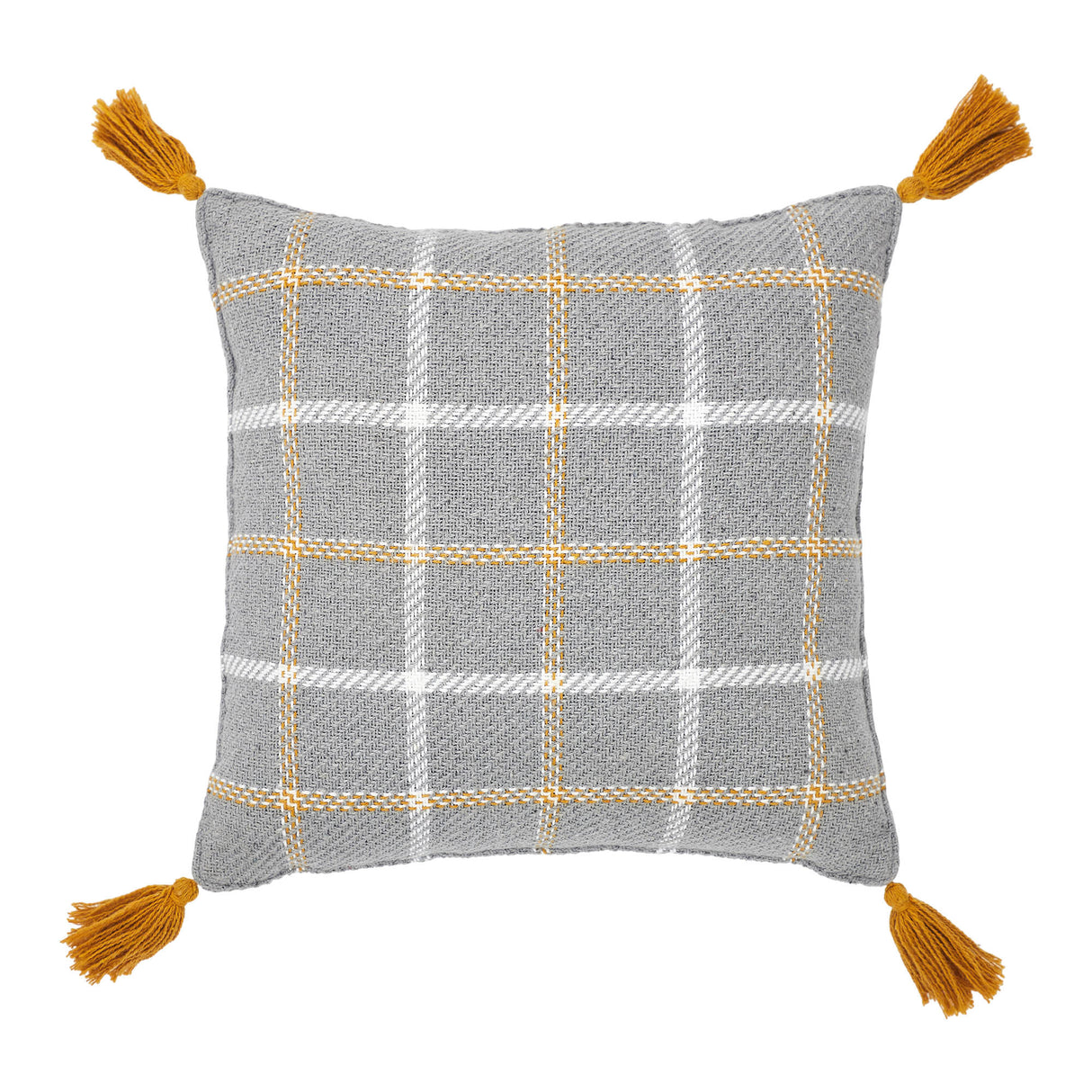 Harvest Blessings Woven Plaid Pillow