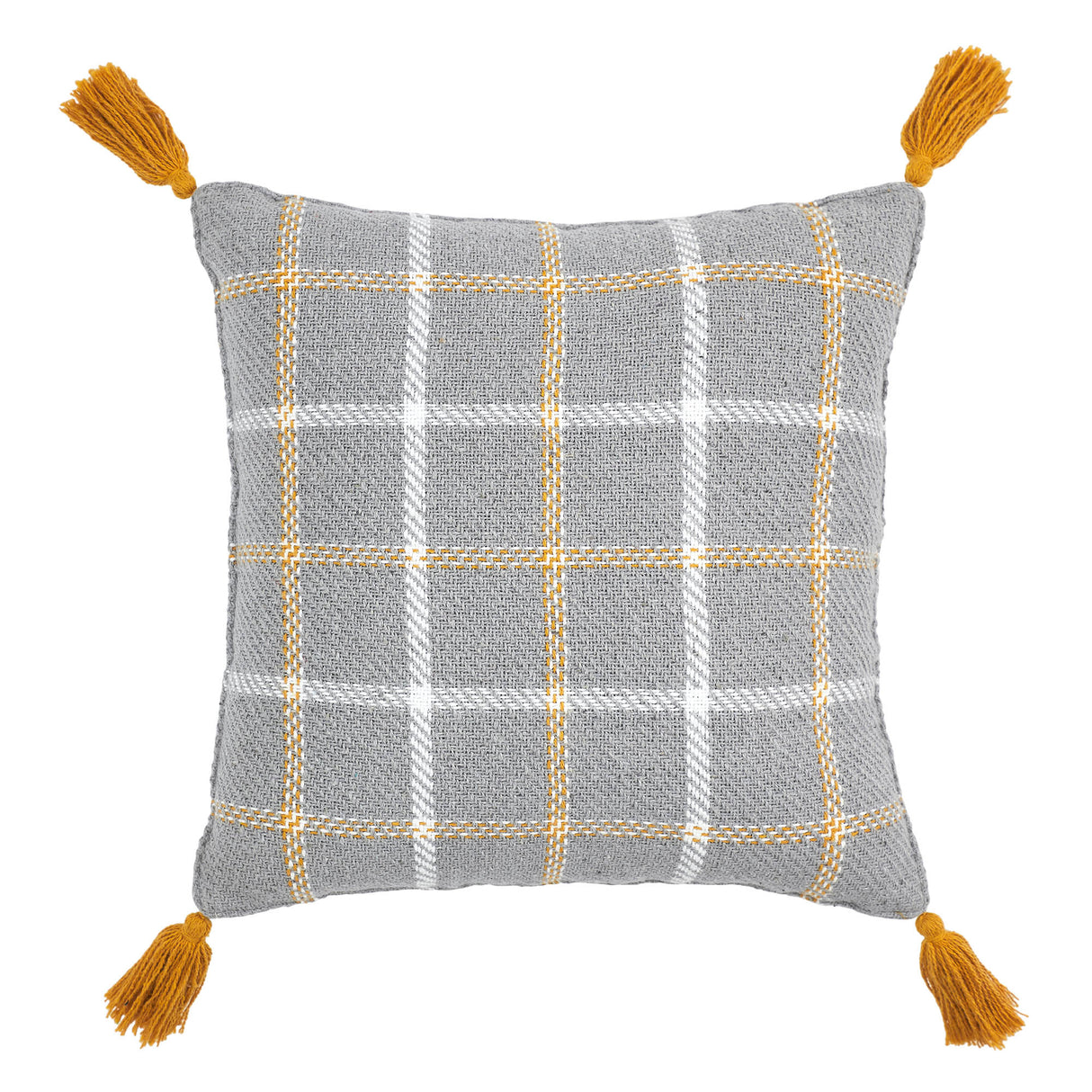Harvest Blessings Woven Plaid Pillow