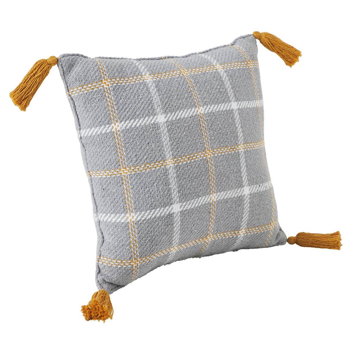 Harvest Blessings Woven Plaid Pillow
