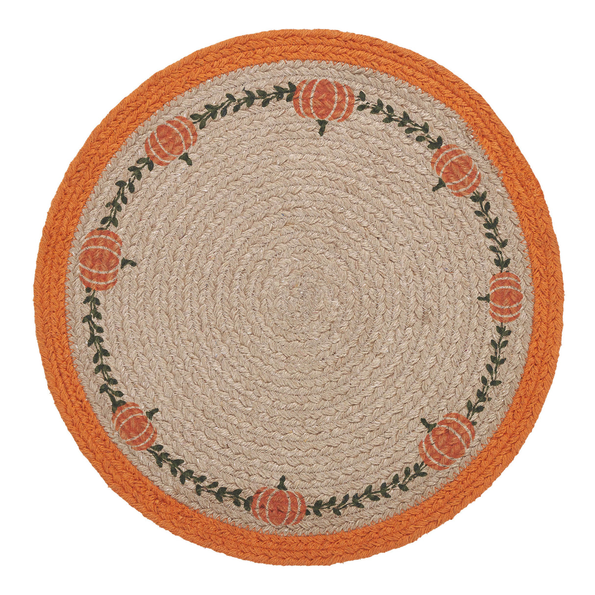 Jute Harvest Blessings Natural Stencil Pumpkin Trivet 12, Set of 3