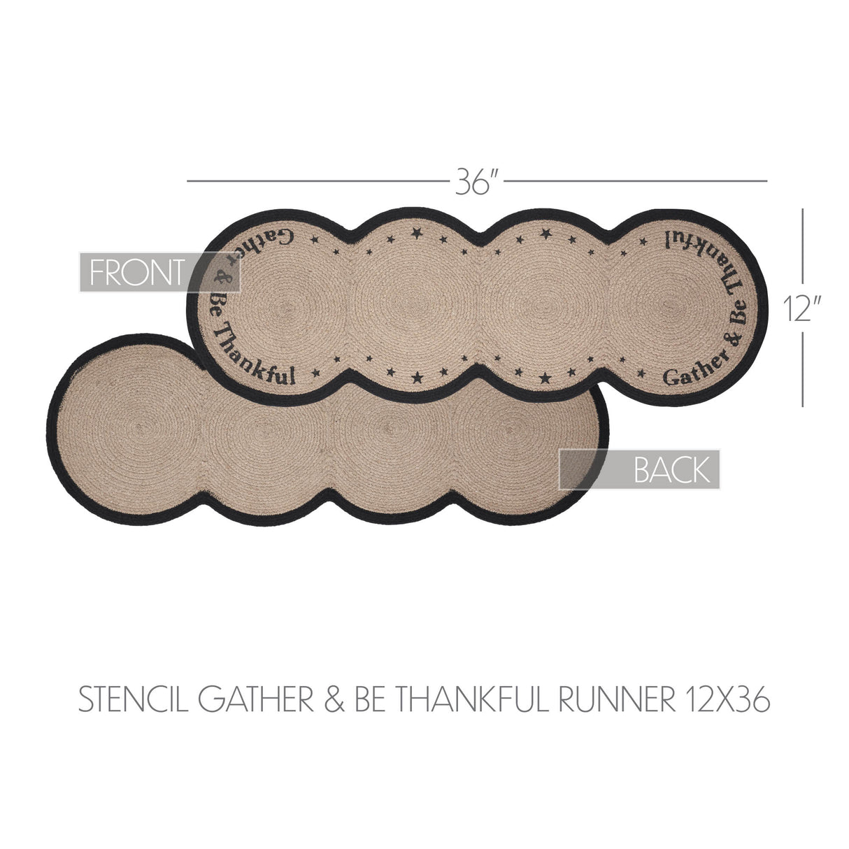 Harvest Blessings Stencil Gather & Be Thankful Runner