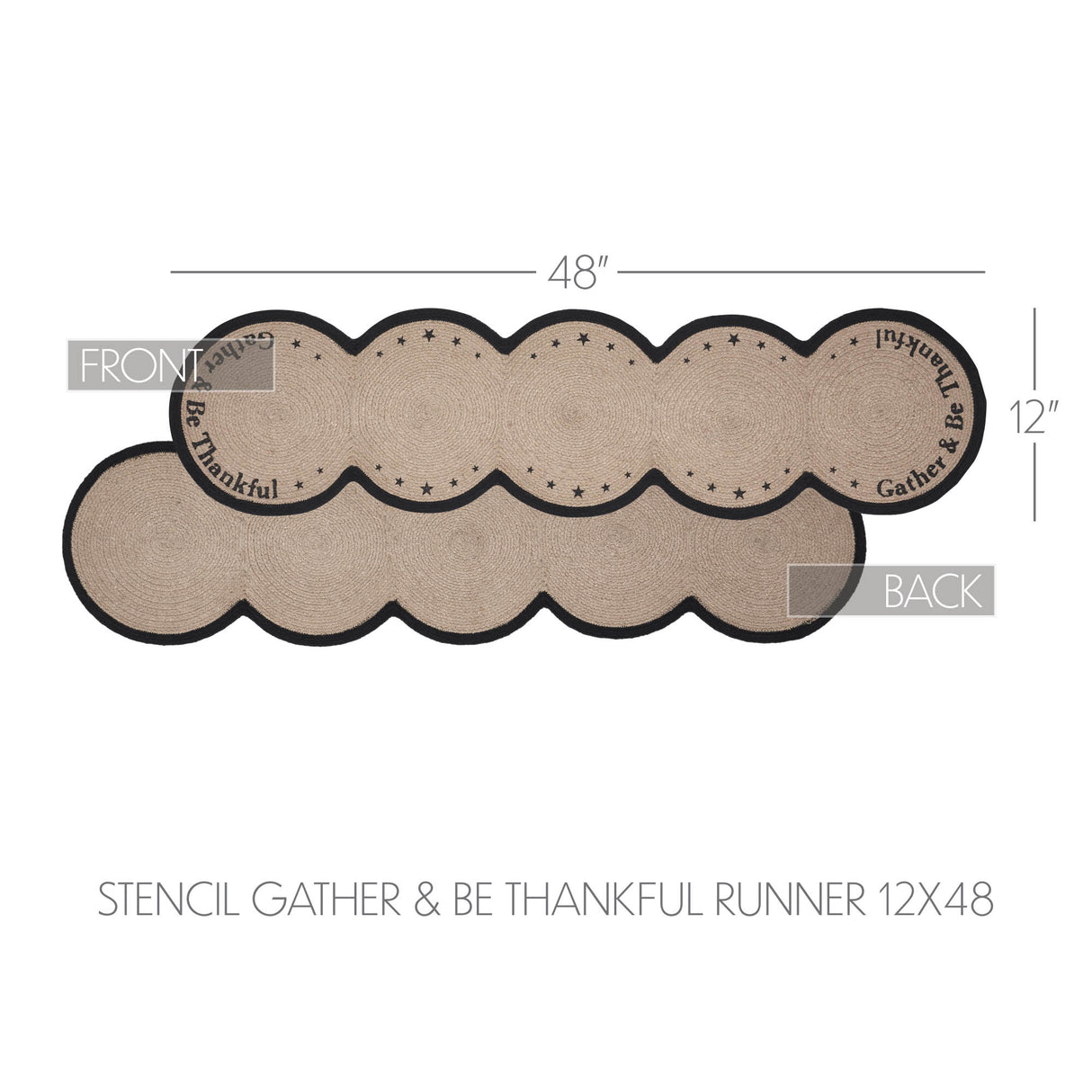 Harvest Blessings Stencil Gather & Be Thankful Runner