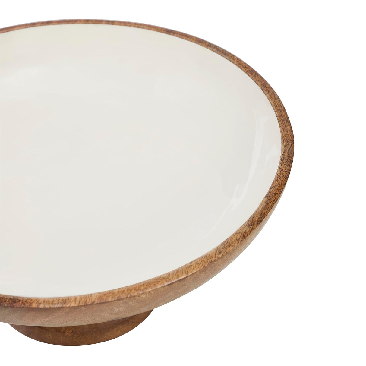 Natural with White Wooden Bowl 12x12x5.75