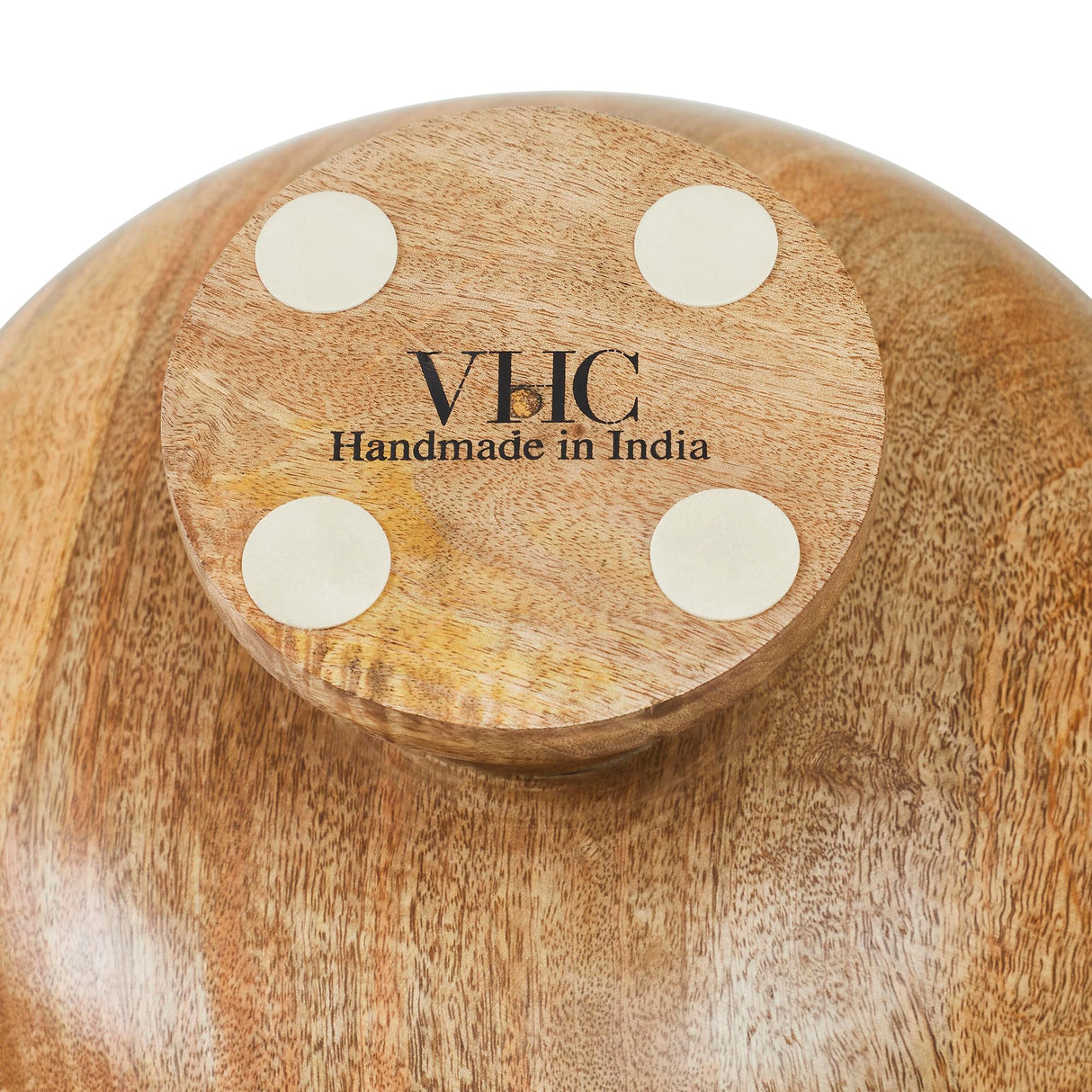 Natural with White Wooden Bowl 12x12x5.75