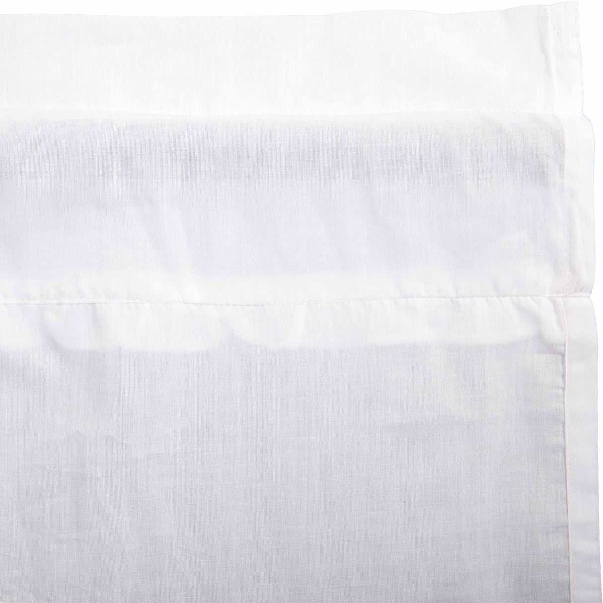 White Ruffled Sheer Balloon Valance 15x60