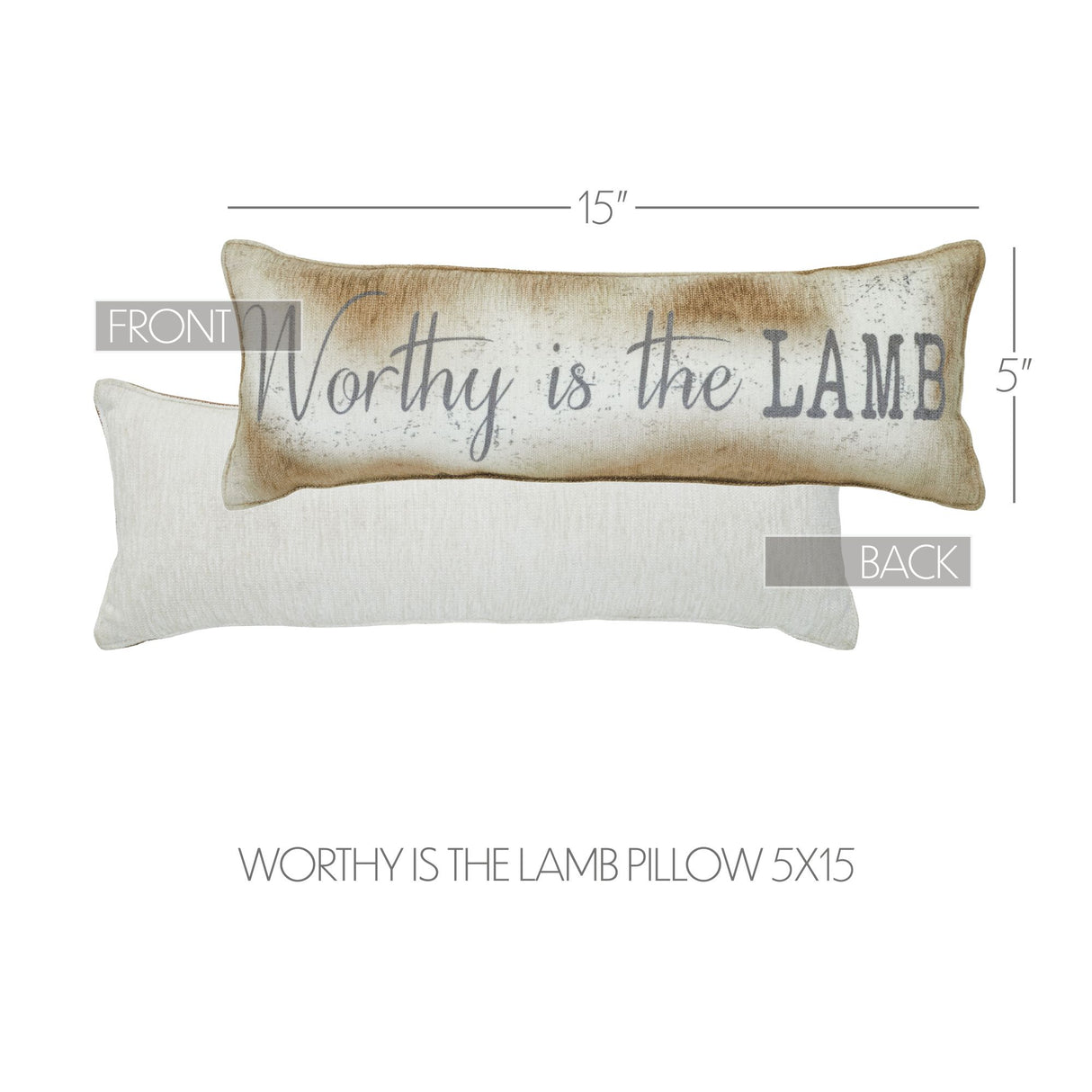 Celebrate Grace Worthy is the Lamb Pillow 5x15