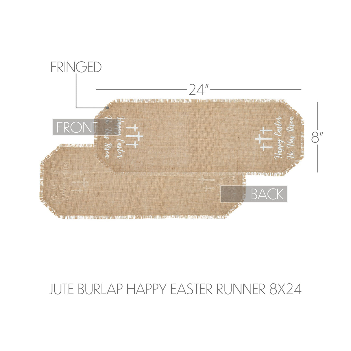 Celebrate Grace Jute Burlap Happy Easter Runner 8x24