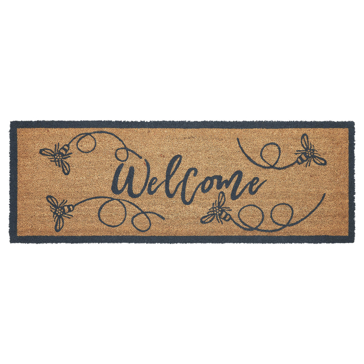 Buzzy Bees Coir Welcome Rug Rect 17x48