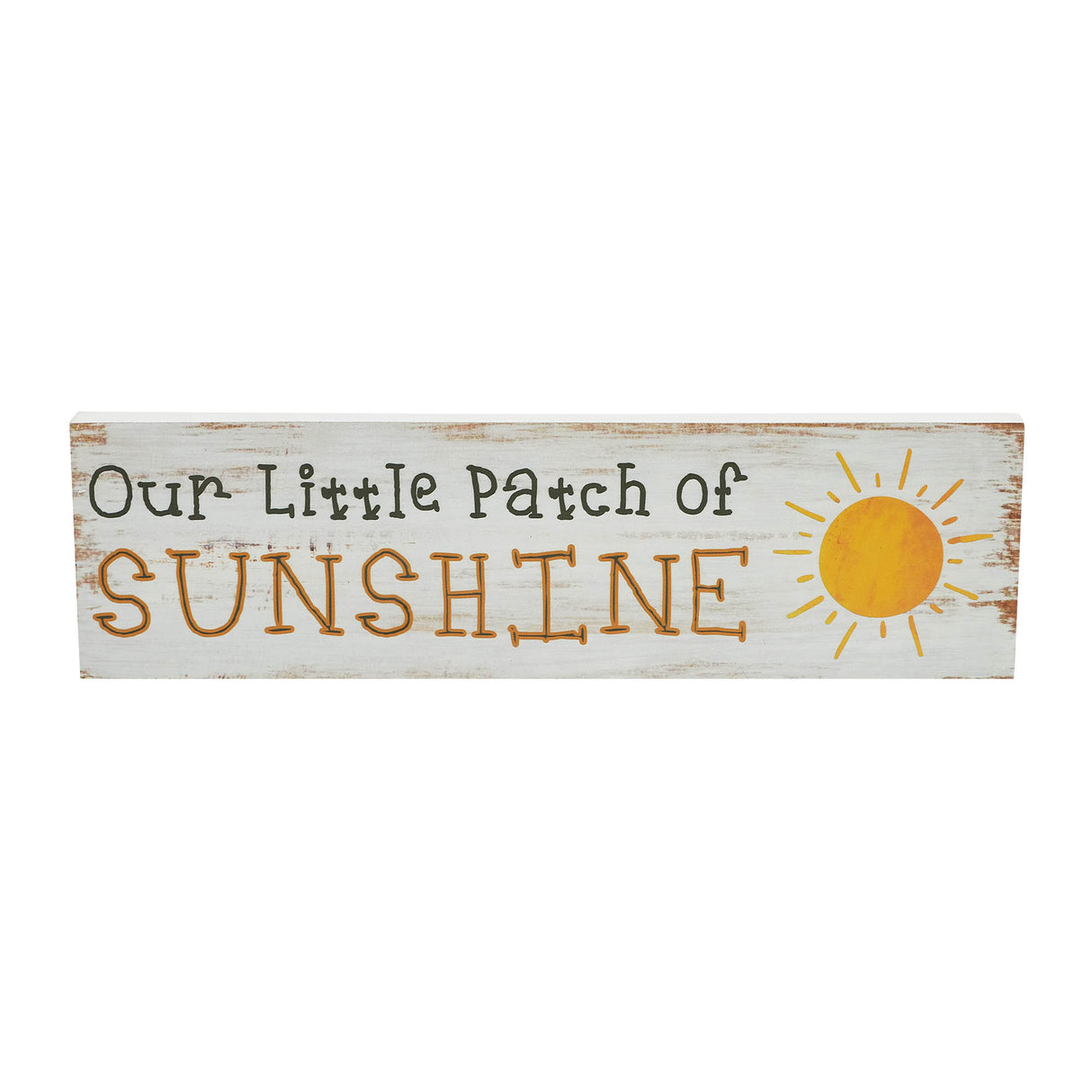 Spring In Bloom Our Little Patch of Sunshine Sign 4x14x0.75